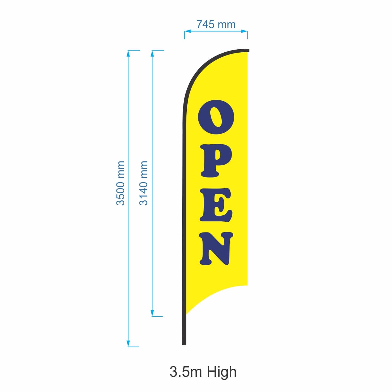 Open Sign Flags: Feather, Teardrop and Banner Flags for Your Business