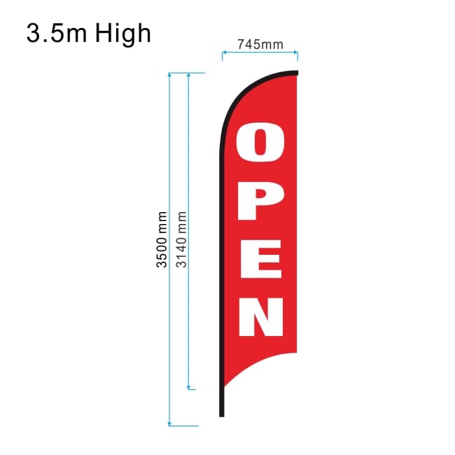 Open Sign Flags: Feather, Teardrop and Banner Flags for Your Business